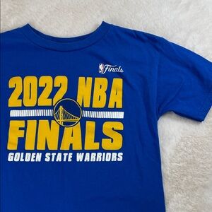 NBA Boy’s Blue and Yellow Warriors Finals Kids Tee size 7
